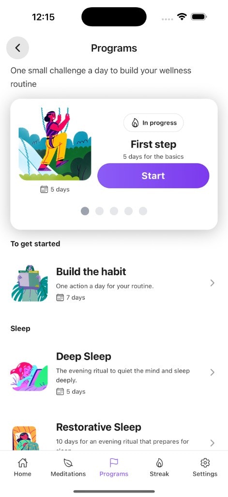 Erenya: Meditation & Wellness - Screenshot 2 showing product features and functionality