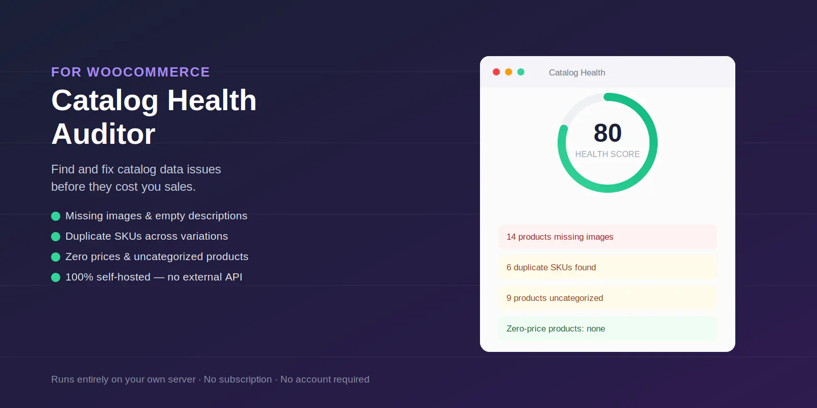 Catalog Health Auditor for WooCommerce