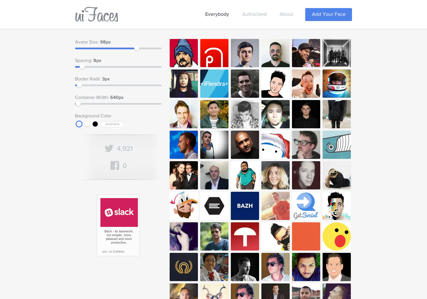 Ui Faces Small UI Faces: Avatars for design mockups | Product Hunt