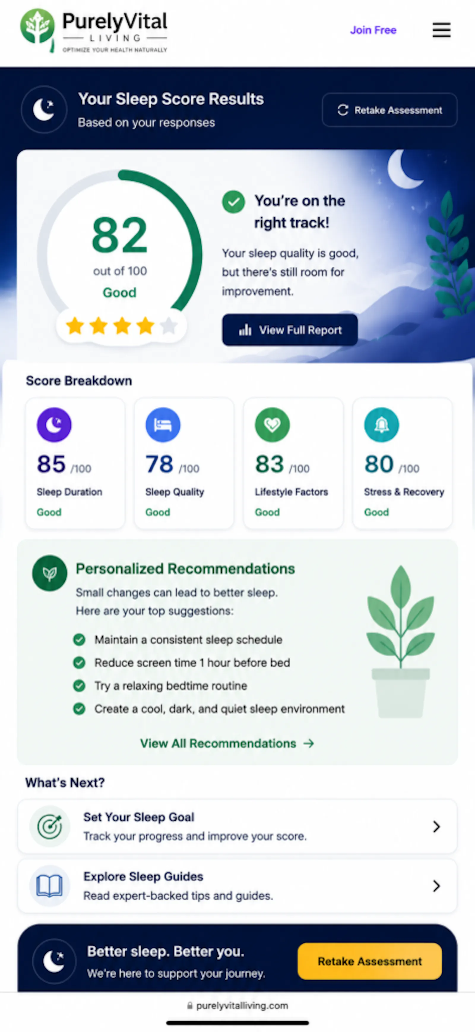 PVL Sleep Score Calculator screenshot 4
