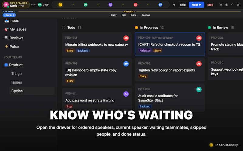 Linear Standup screenshot 3