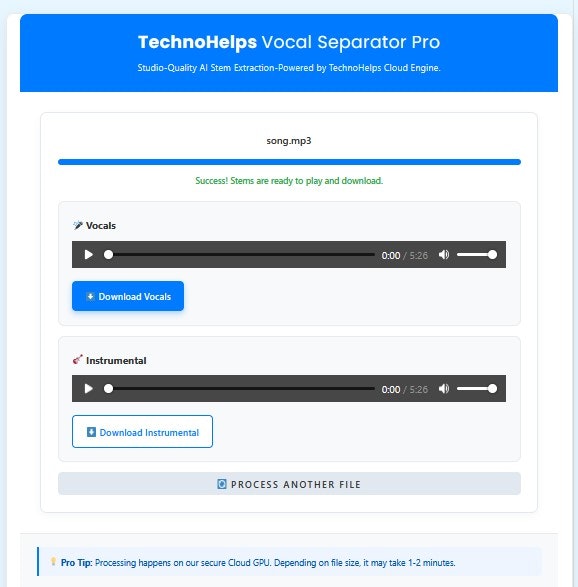 TechnoHelps AI Vocal Remover gallery image