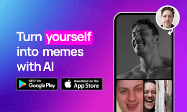 MeMemes アプリのロゴ: MeMemes アプリ名と遊び心のあるデザインを特徴とするカラフルで目を引くロゴ。