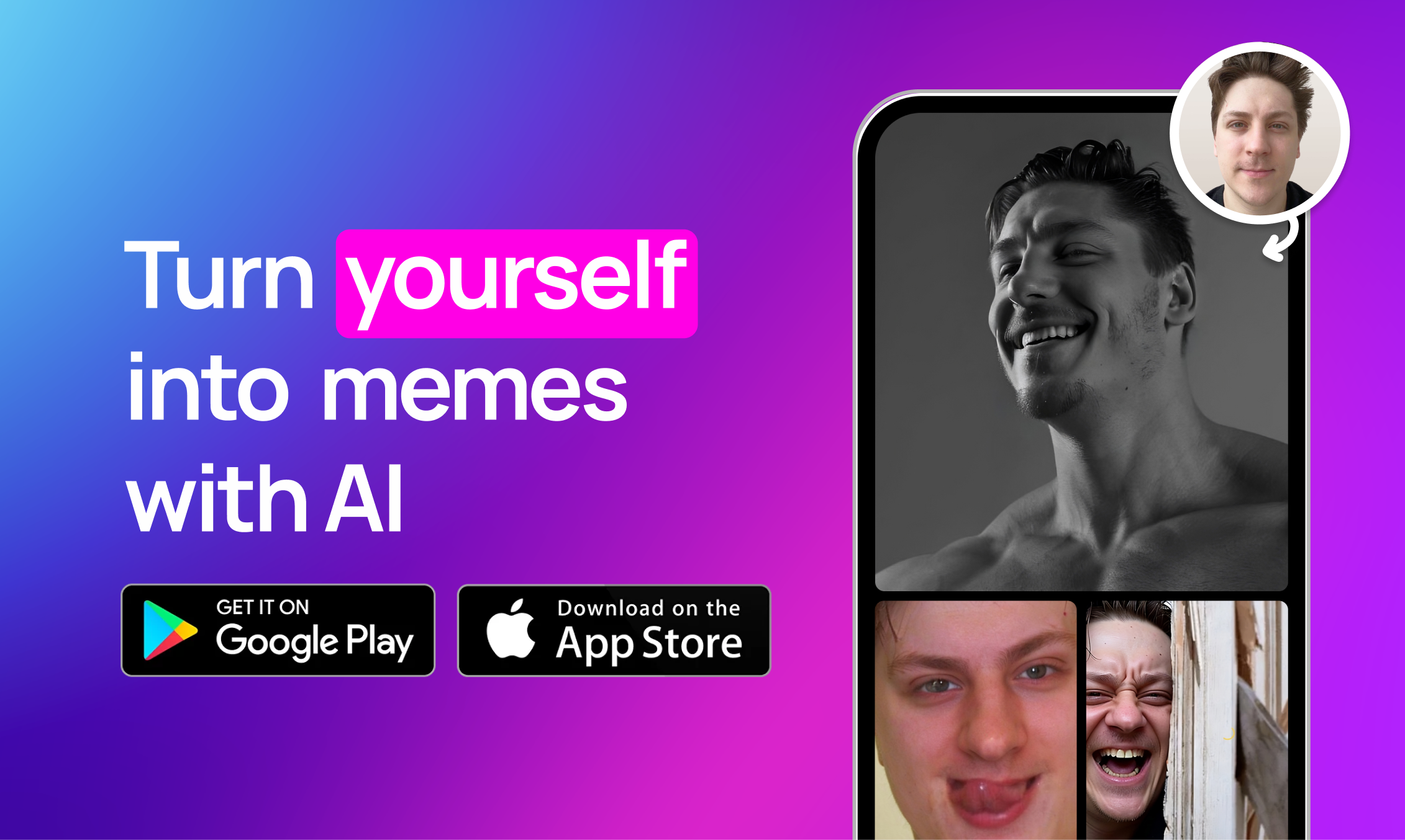 startuptile MeMemes-Turn yourself into memes: from GigaChad to DiCaprio