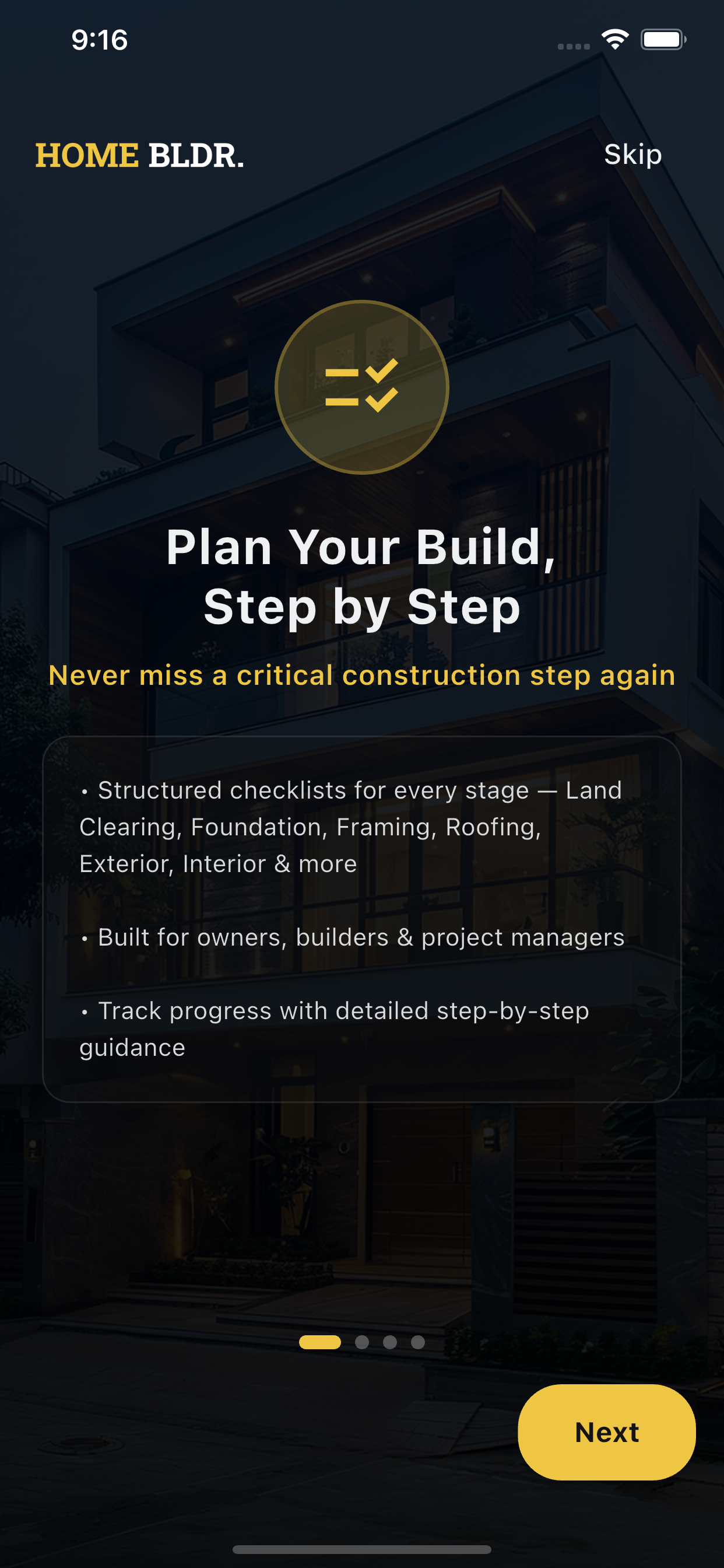 HOME BLDR - Screenshot 4 showing product features and functionality