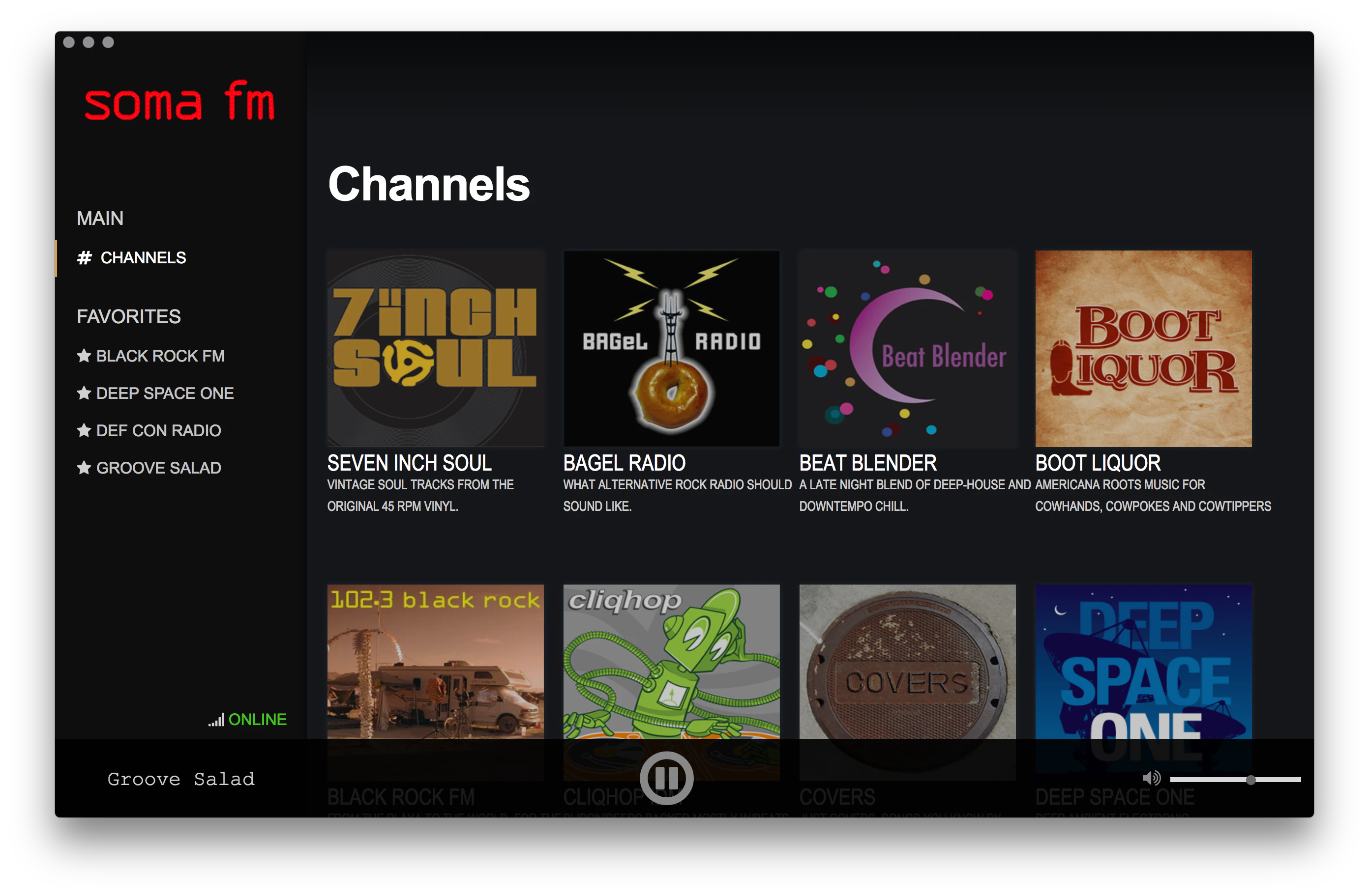 SomaFM Desktop Player