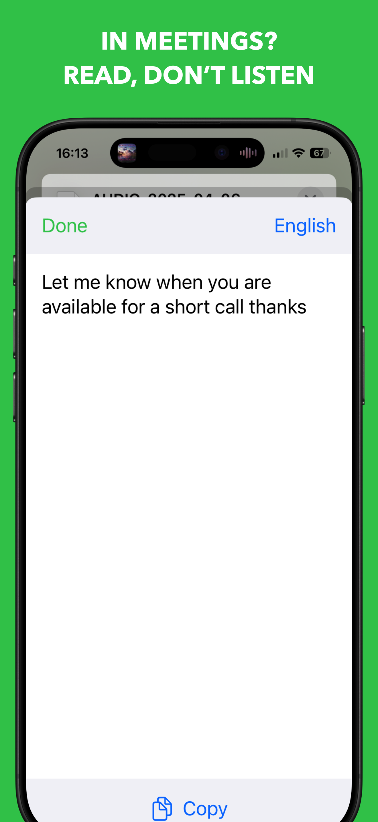 Speech & audio to text offline - Transcribe Audio for WhatsApp and Telegram media 1