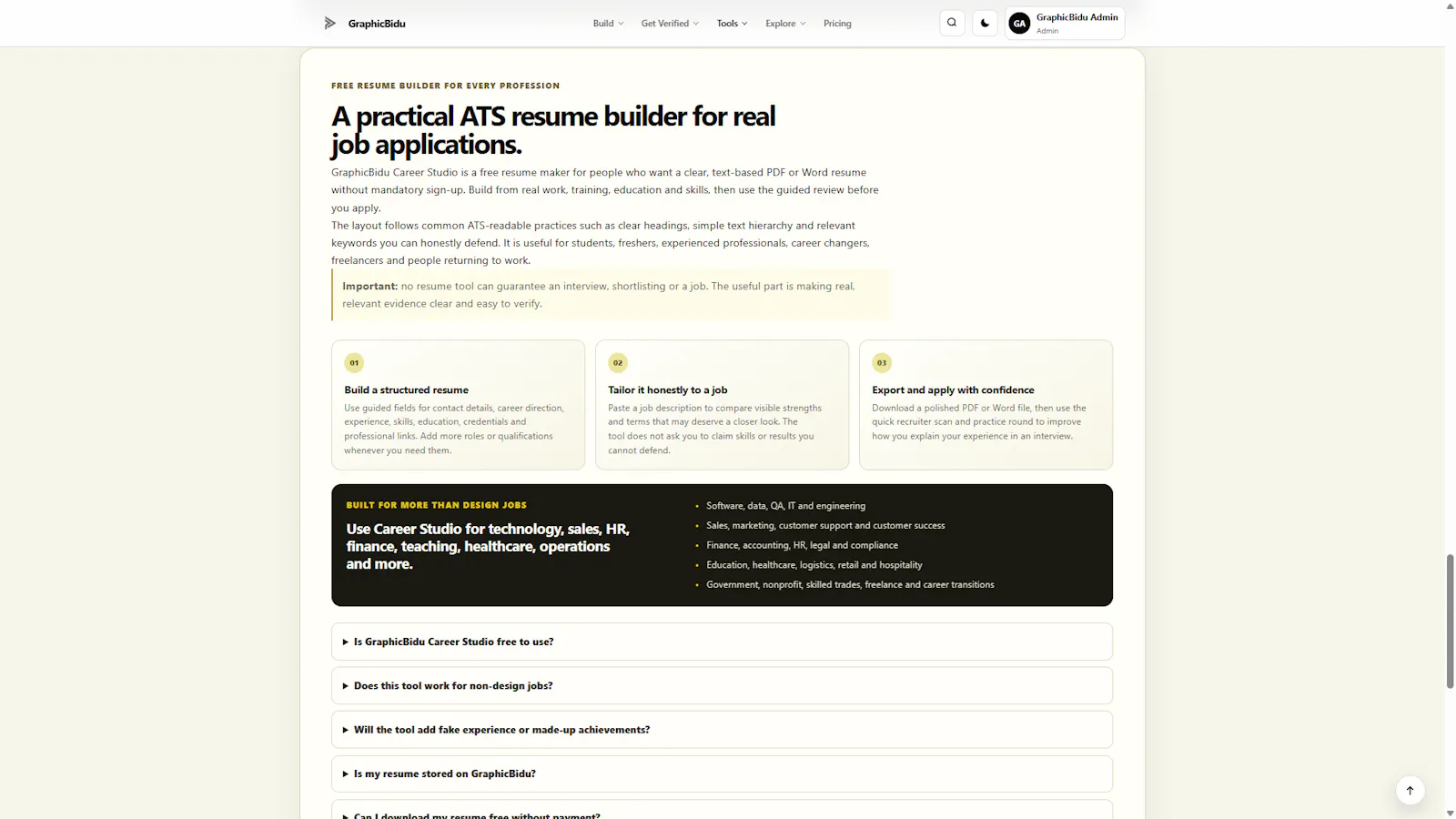GraphicBidu Career Studio screenshot 3