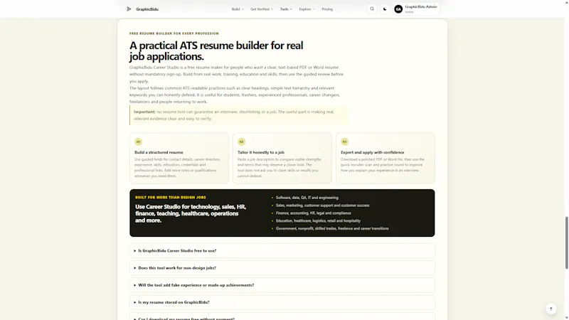GraphicBidu Career Studio screenshot 3