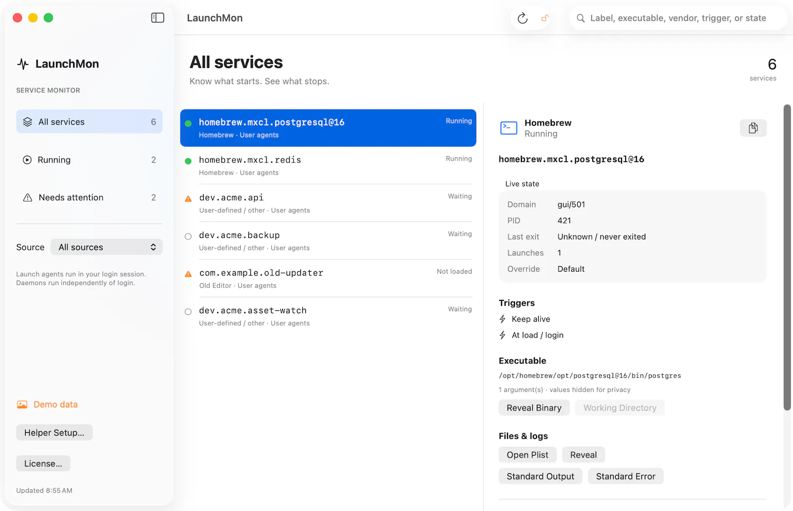 LaunchMon screenshot 2