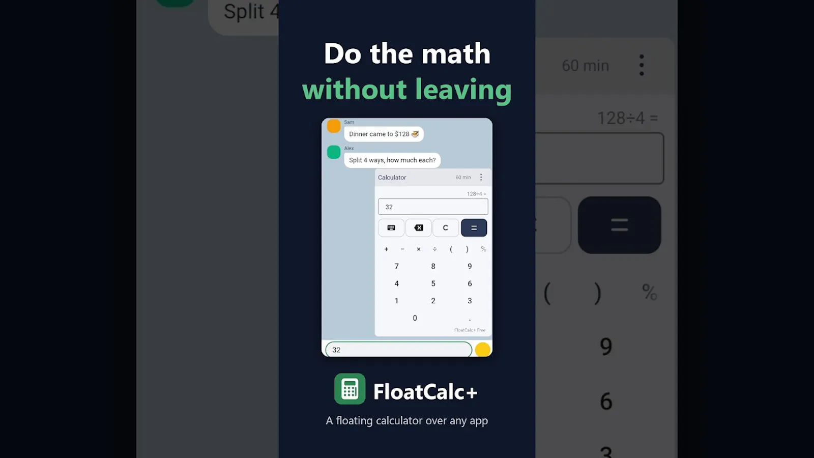 FloatCalc+ screenshot 1 (video preview)