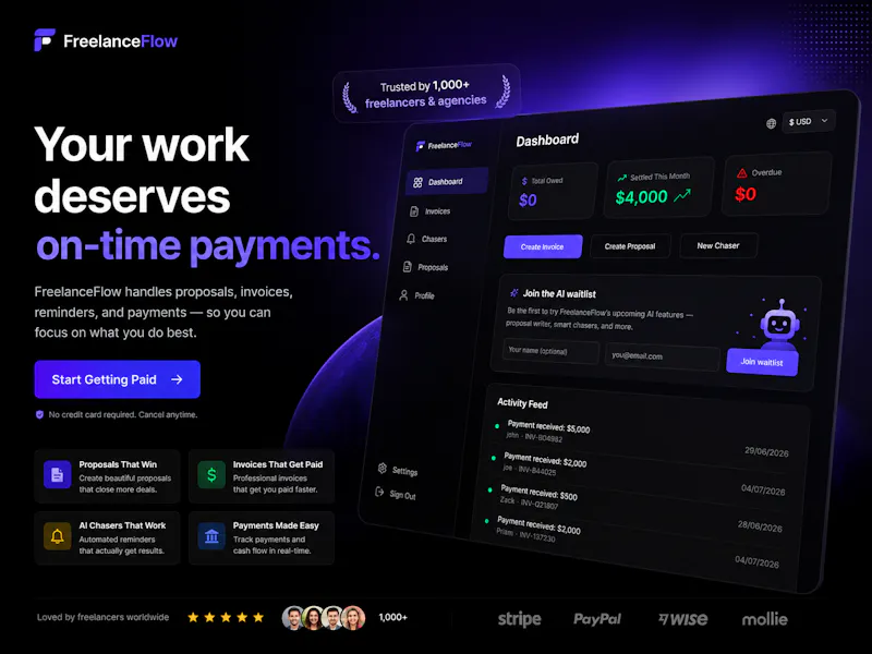 FreelanceFlow — From Client to Paid screenshot 5