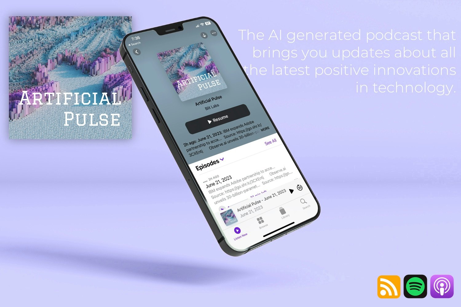 인공 펄스 팟 캐스트 - AI 생성 팟 캐스트 - 최신 일일 긍정적 인 기술 업데이트 미디어 2