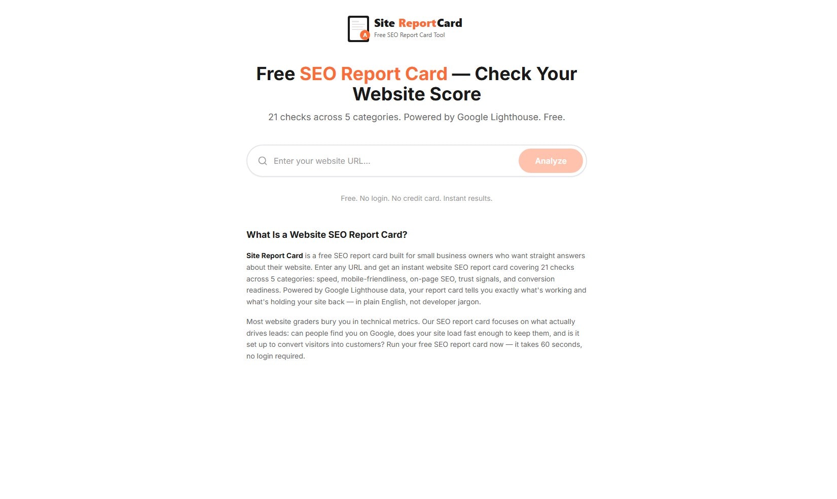 Site Report Card gallery image