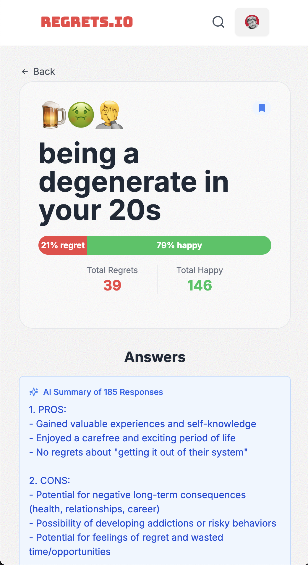 regrets.io - Tu ex deseaba haber usado arrepentimientos. media 4