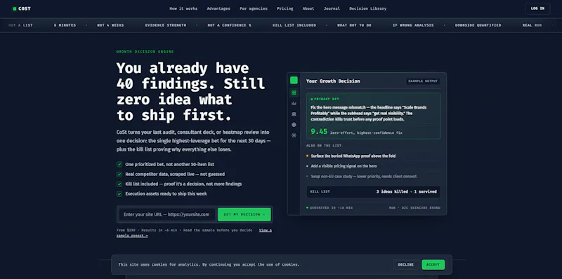 CostDecision screenshot 3