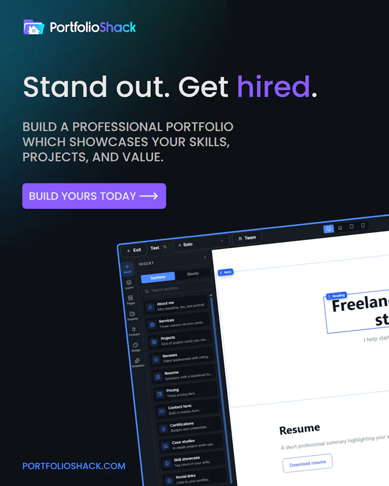 PortfolioShack screenshot 2