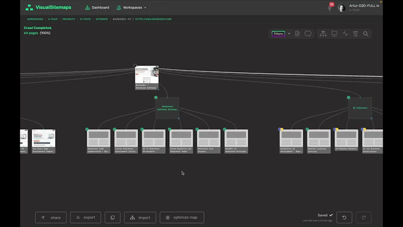 ● AI Optimized Visual SiteMaps + Reports screenshot 1 (video preview)