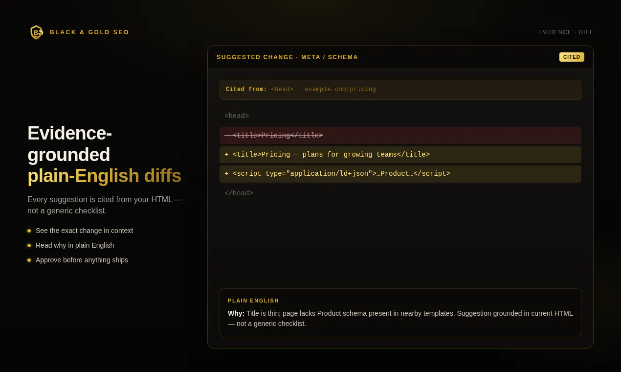 Black & Gold SEO gallery image