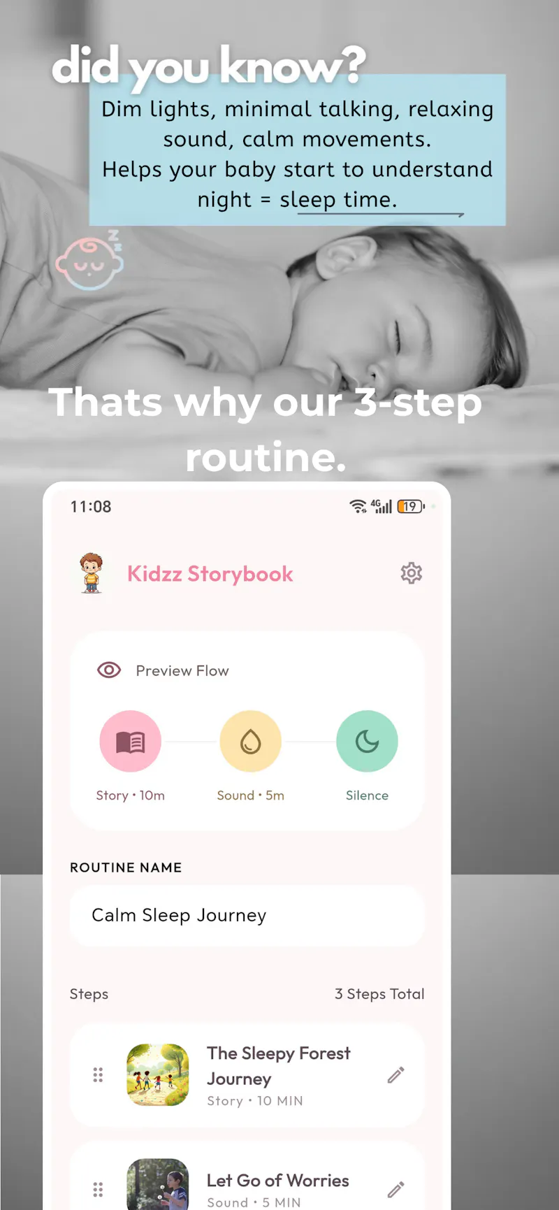 Kidzz - Kids Screen-free Sleep Help screenshot 1