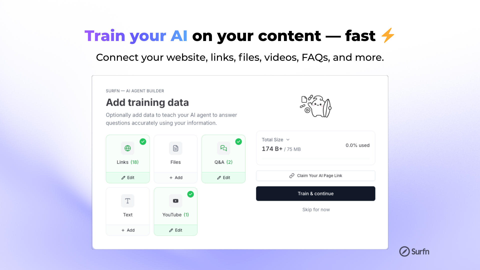 Surfn - Screenshot 2 showing product features and functionality