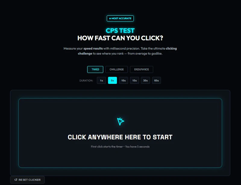 CPS Test — Click Speed Test screenshot 1