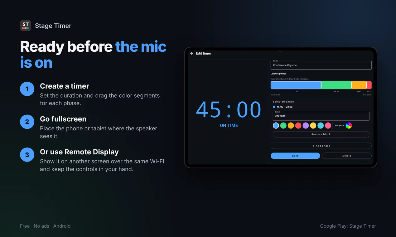 Stage Timer: fullscreen timer gallery image