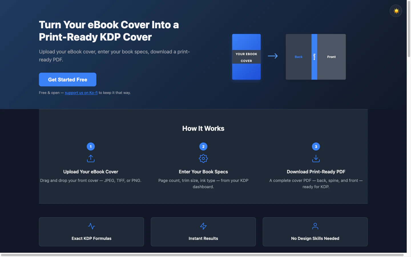 KDP Print Cover Generator