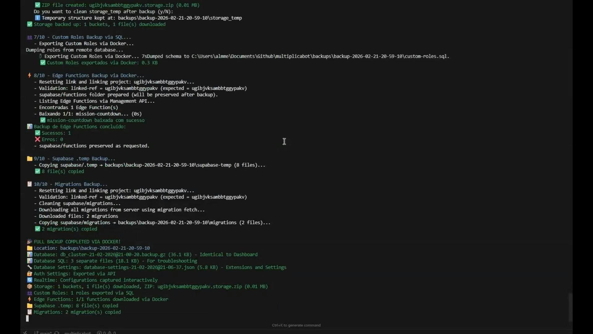 Supa Moonbase Backup & Restore Supabase - Screenshot 3 showing product features and functionality