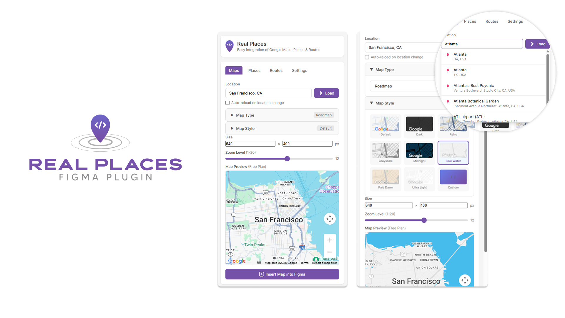 Real Places: Figma Plugin - Screenshot 3 showing product features and functionality