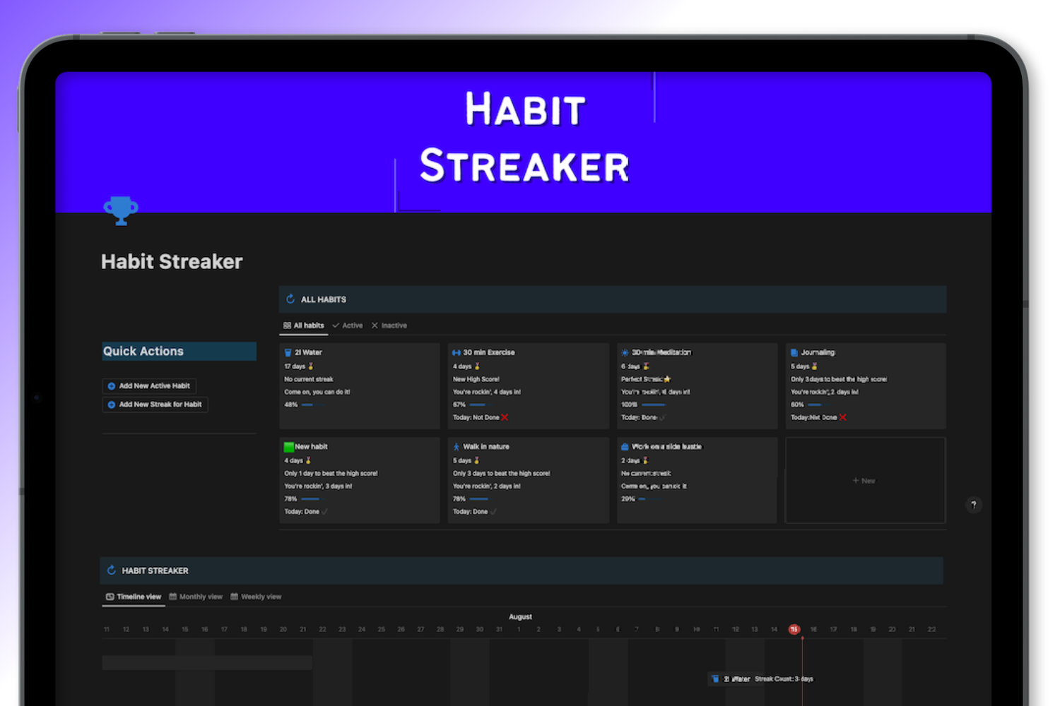startuptile Habit Streaker-Track your habits with streaks