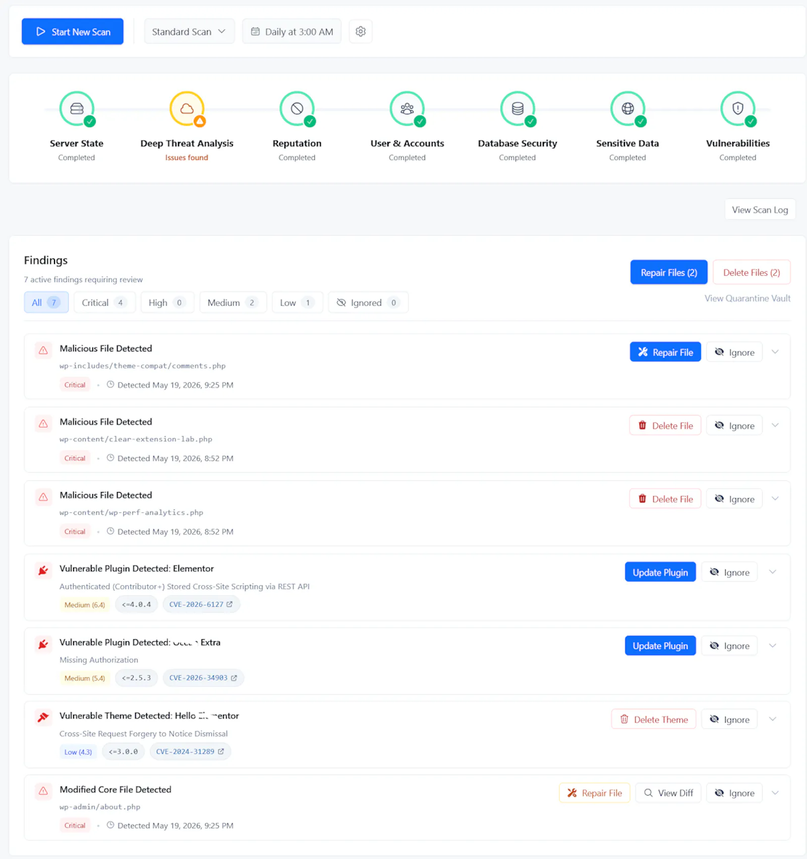 SiteFort – Modern WordPress Security screenshot 1