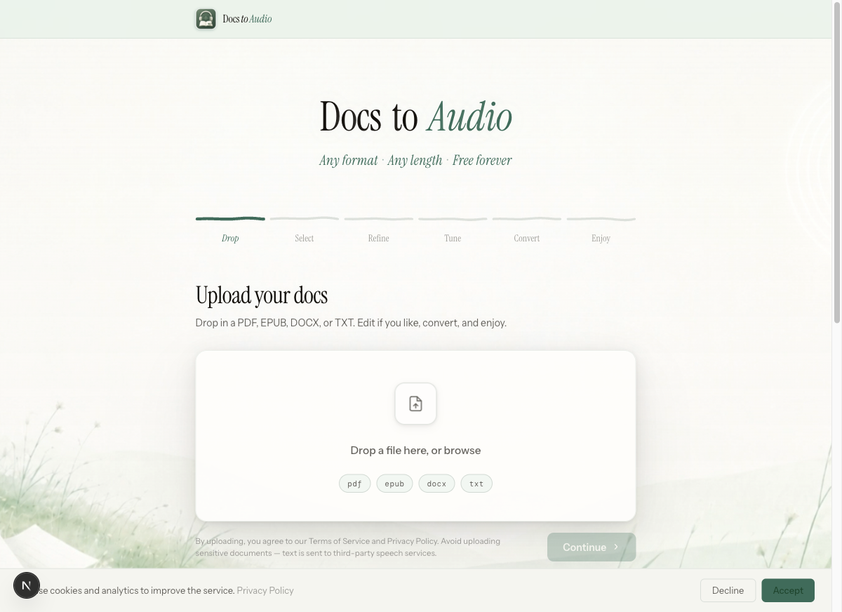 DocsToAudio gallery image