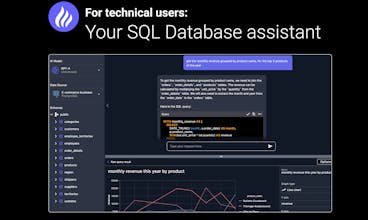 Interfaccia BlazeSQL che mostra la generazione del codice e l&rsquo;estrazione dei dati