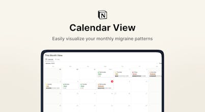 Notion Headache & Migraine Tracker gallery image