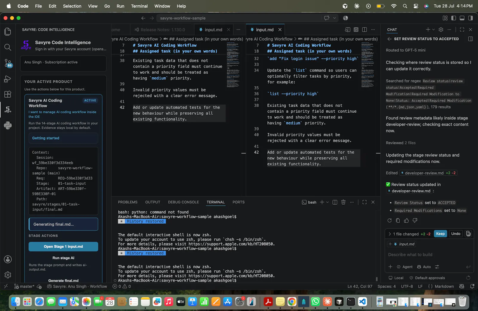 Savyre AI Coding Workflow screenshot 7