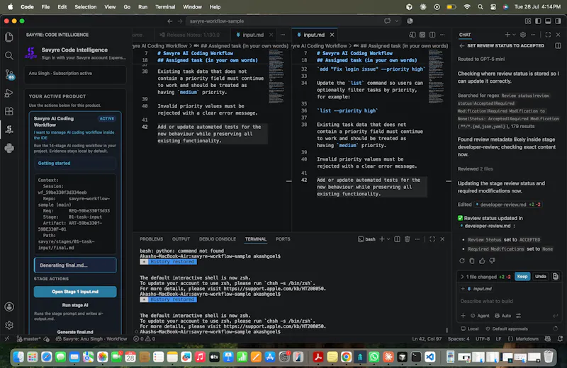 Savyre AI Coding Workflow screenshot 7
