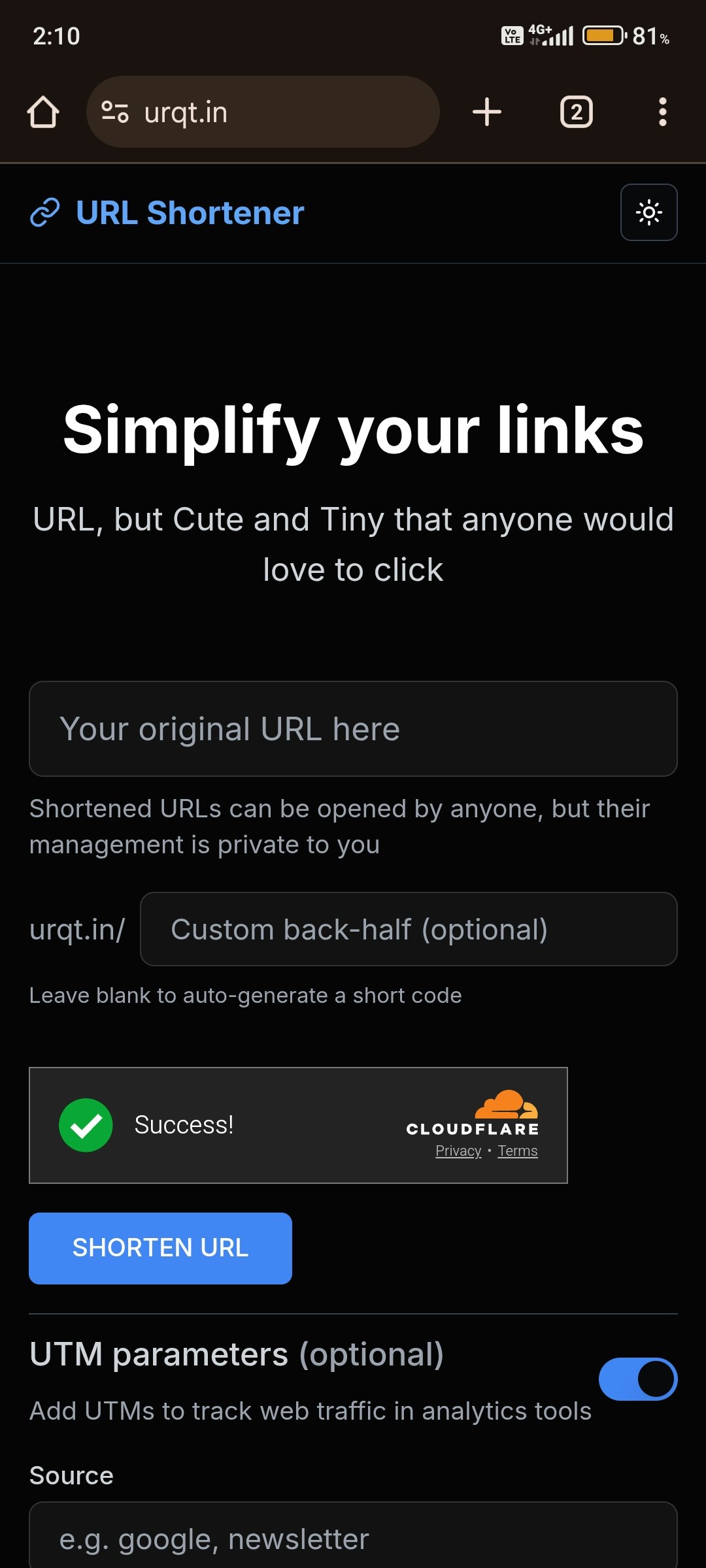 URL Shortener gallery image