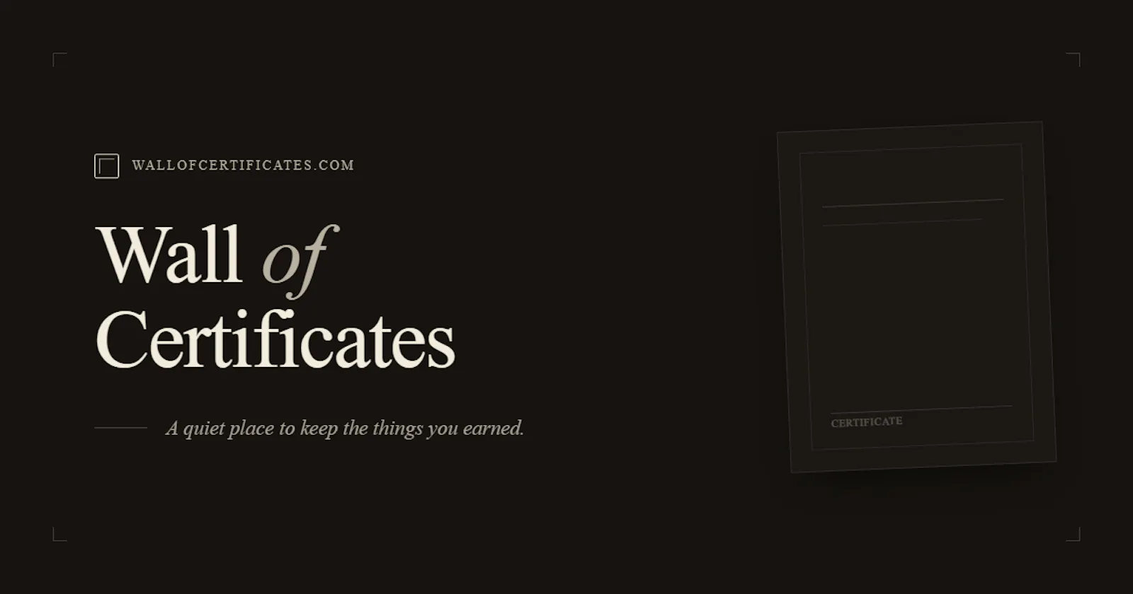 Wall of Certificates screenshot 4