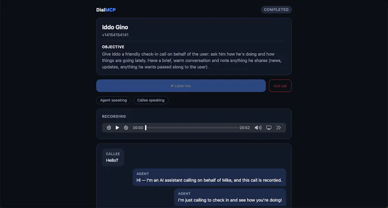 DialMCP screenshot 4