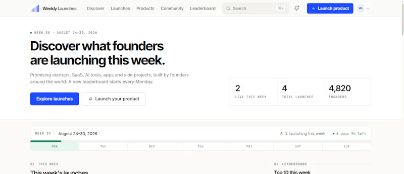 Weekly Launches screenshot 3