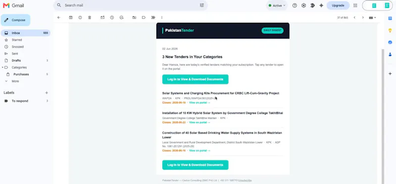 Pakistan Tenders  screenshot 3