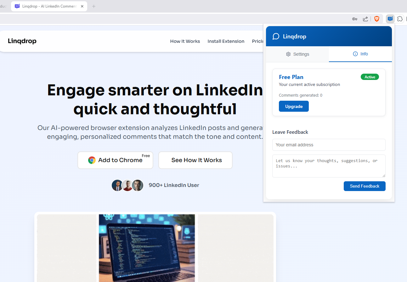 Linqdrop - Linqdrop-Comentarios de LinkedIn que suenan humanos, impulsados por AI media 3
