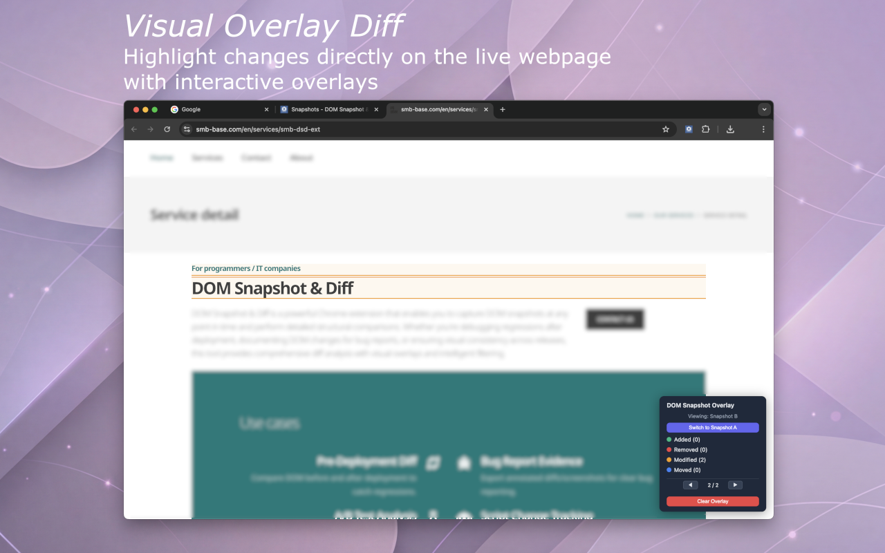 DOM Snapshot & Diff gallery image