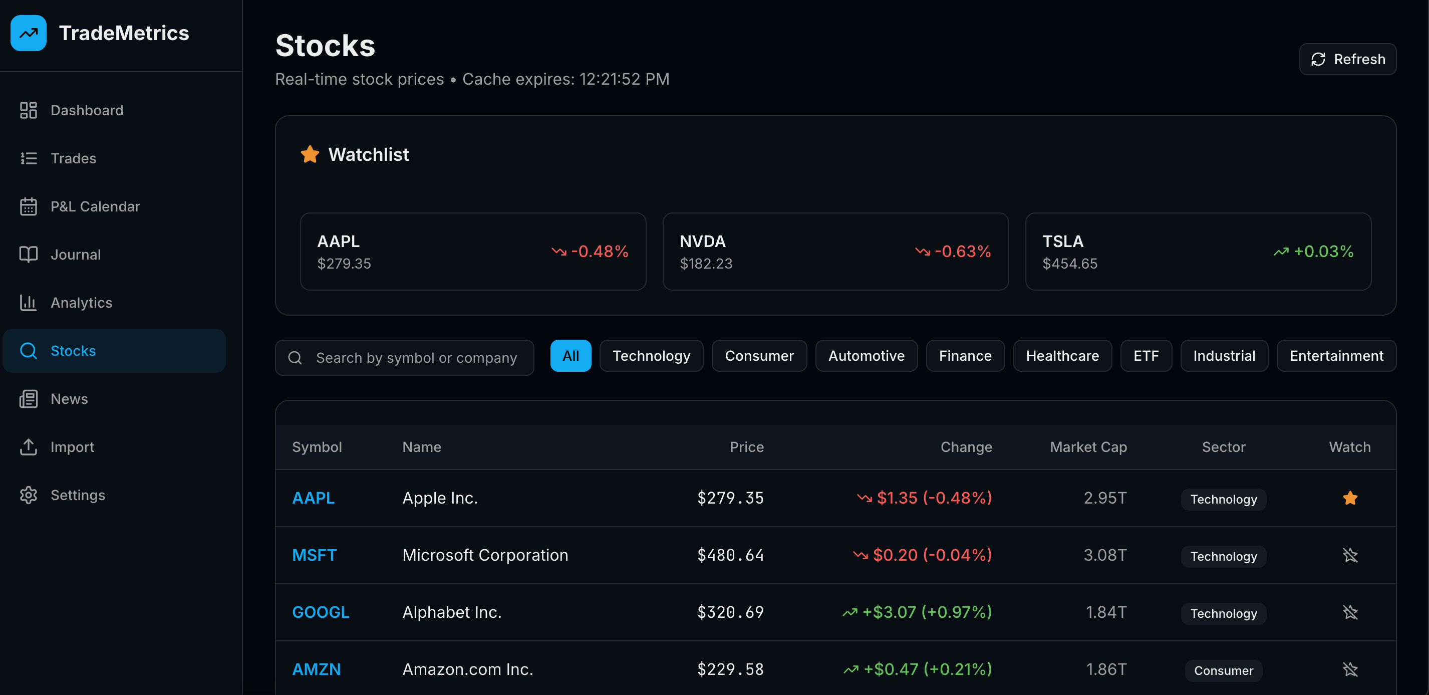 TradeMetricX - Screenshot 4 showing product features and functionality