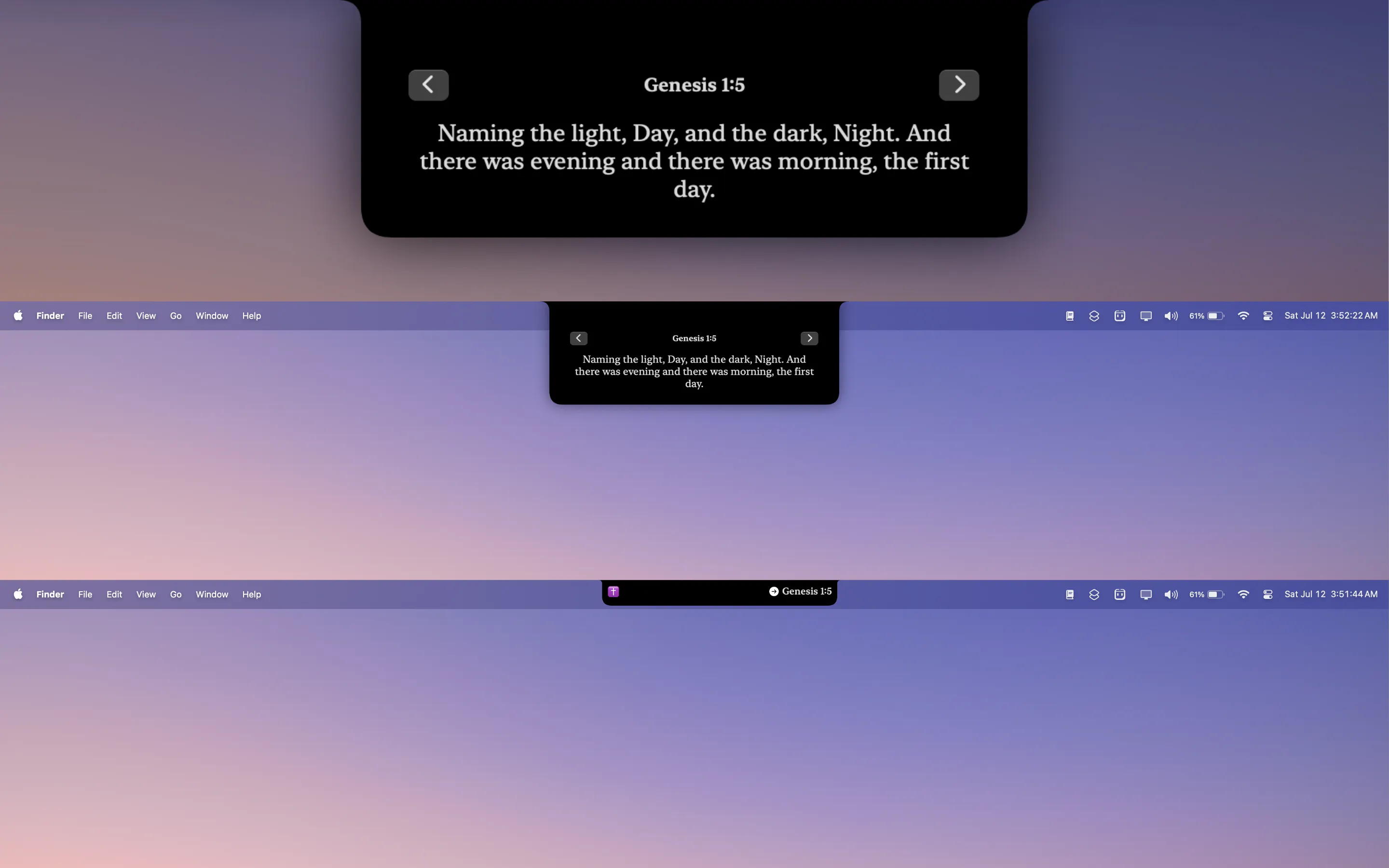 Daily Bible Verse on Notch for Mac 專案橫幅