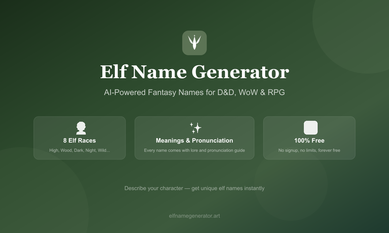 Elf Name Generator gallery image