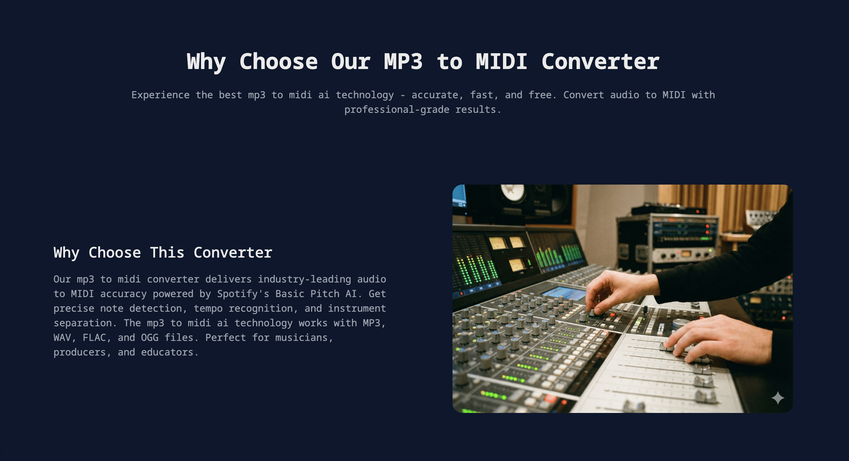Mp3ToMidi - Screenshot 3 showing product features and functionality