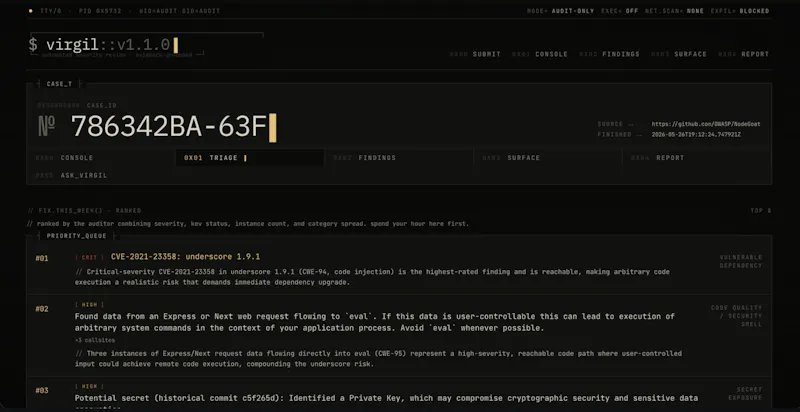 Virgil screenshot 1