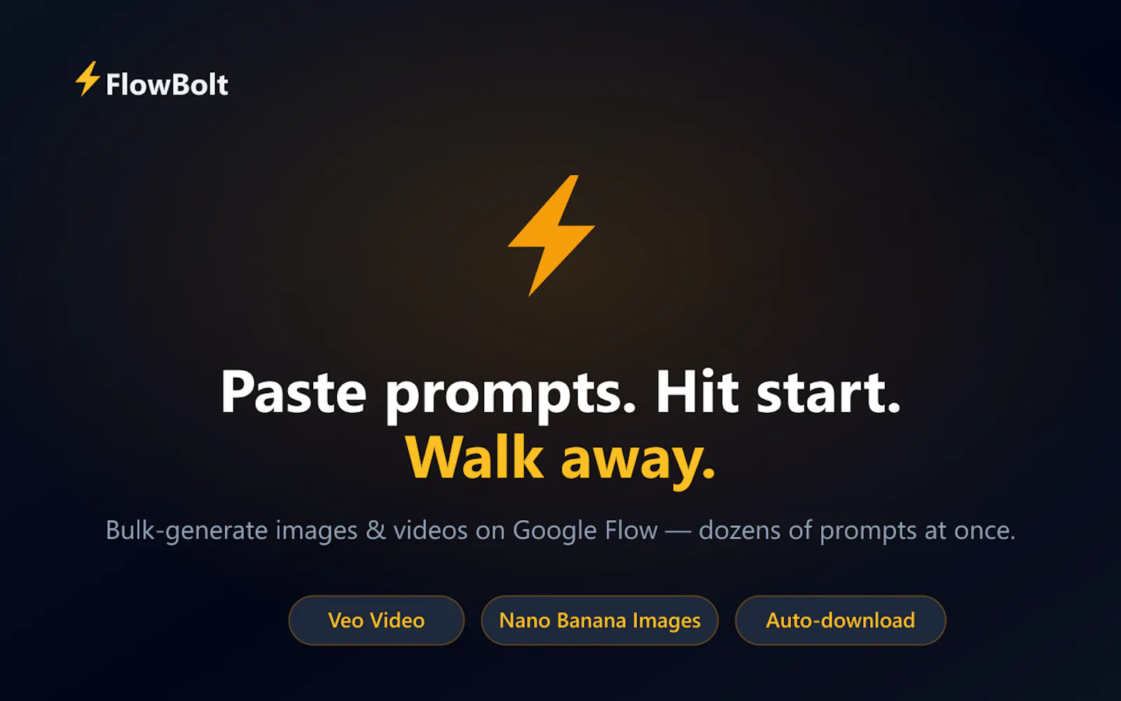 FlowBolt — Free Bulk Veo & Nano Banana screenshot 3